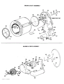03 - Drum & Duct Assembly parts for Ge Dryer DDG6487LAL from AppliancePartsPros.com