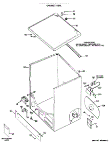 02 - Cabinet Asm. parts for Ge Dryer DDG7180MBL from AppliancePartsPros.com