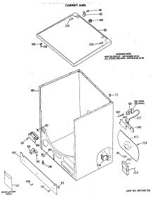 02 - Cabinet Asm. parts for Ge Dryer DDG7280RALAA from AppliancePartsPros.com