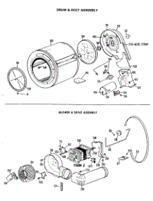 03 - Drum & Duct Assembly parts for Ge Dryer DDG7280RALWW from AppliancePartsPros.com
