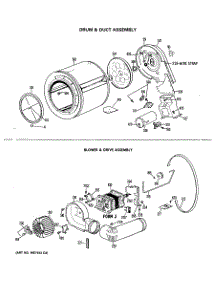 03 - Drum & Duct Assembly parts for Ge Dryer DDG7287RBL from AppliancePartsPros.com