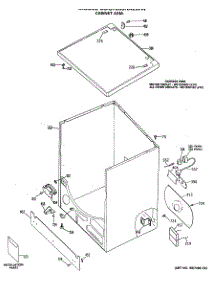 02 - Cabinet Asm. parts for Ge Dryer DDG7289RALWW from AppliancePartsPros.com
