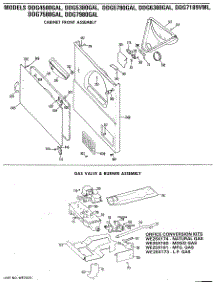 05 - Cabinet Front Assembly parts for Ge Dryer DDG7580GAL from AppliancePartsPros.com