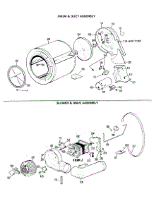 03 - Drum & Duct Assembly parts for Ge Dryer DDG7987RAL from AppliancePartsPros.com