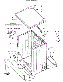 02 - Cabinet Assembly parts for Ge Dryer DDG8080MBL from AppliancePartsPros.com