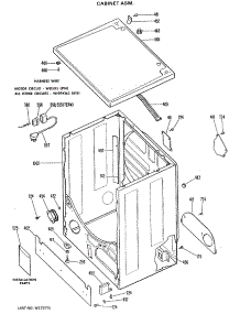 02 - Cabinet Asm. parts for Ge Dryer DDG8189VRL from AppliancePartsPros.com