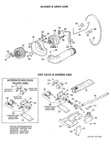 04 - Blower & Drive Asm. parts for Ge Dryer DDG8280GEL from AppliancePartsPros.com
