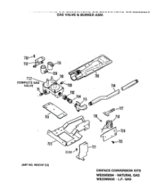 05 - Gas Valve & Burner Asm. parts for Ge Dryer DDG8580RCM from AppliancePartsPros.com