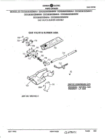 06 - Gas Valve & Burner Asm. parts for Ge Dryer DDG8585SBMWW from AppliancePartsPros.com