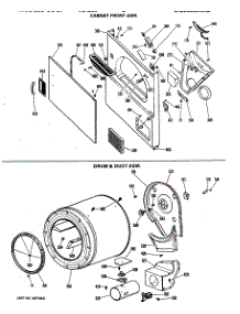 03 - Cabinet Front Asm. parts for Ge Dryer DDG8586MAL from AppliancePartsPros.com