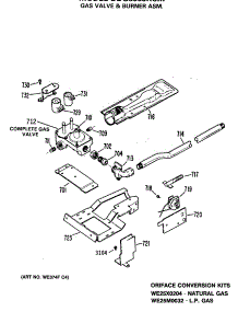 05 - Gas Valve & Burner Asm. parts for Ge Dryer DDG8589RCM from AppliancePartsPros.com