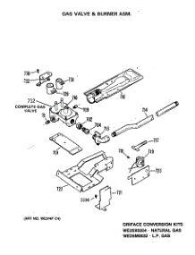 05 - Gas Valve & Burner Asm. parts for Ge Dryer DDG8589RCMWW from AppliancePartsPros.com
