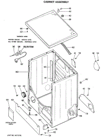 02 - Cabinet Assembly parts for Ge Dryer DDG9280GEL from AppliancePartsPros.com