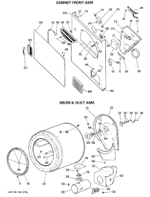 03 - Cabinet Front Asm. parts for Ge Dryer DDG9280GEL from AppliancePartsPros.com