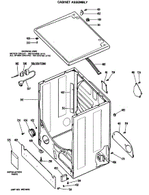 02 - Cabinet Assembly parts for Ge Dryer DDG9380LBL from AppliancePartsPros.com