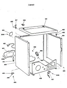 04 - Cabinet parts for Ge Dryer DDG9685SBMWW from AppliancePartsPros.com
