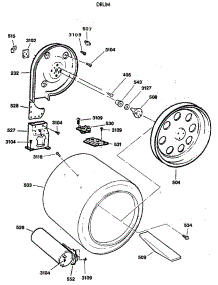 05 - Drum parts for Ge Dryer DDG9685SBMWW from AppliancePartsPros.com