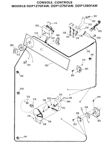 03 - Console, Controls parts for Ge Dryer DDP1270FAW from AppliancePartsPros.com