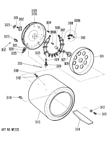 03 - Section3 parts for Ge Dryer DDP1380GBM from AppliancePartsPros.com