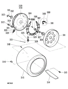 02 - Section2 parts for Ge Dryer DDP1380GDM from AppliancePartsPros.com