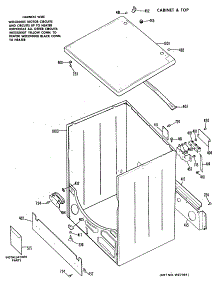 02 - Cabinet & Top parts for Ge Dryer DRB1255KAL from AppliancePartsPros.com