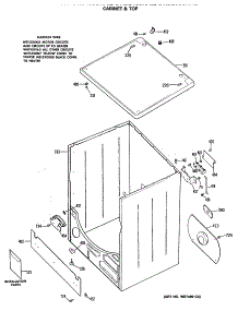 02 - Cabinet & Top parts for Ge Dryer DRB1555RAL from AppliancePartsPros.com