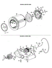 04 - Drum & Heater Asm. parts for Ge Dryer DRB2655RALWW from AppliancePartsPros.com