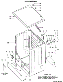 02 - Cabinet Assembly parts for Ge Dryer DRB2885KAL from AppliancePartsPros.com
