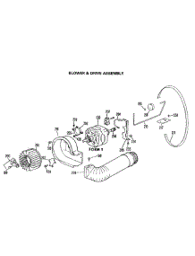 04 - Blower & Drive Assembly parts for Ge Dryer DRB2885KBL from AppliancePartsPros.com