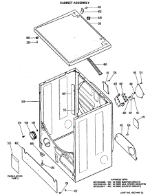 02 - Cabinet Assembly parts for Ge Dryer DRB2885MBL from AppliancePartsPros.com