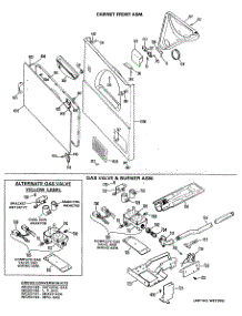 04 - Cabinet Front Asm. parts for Ge Dryer DRL1555KAL from AppliancePartsPros.com