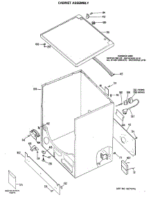 02 - Cabinet Assembly parts for Ge Dryer DRL1555MAL from AppliancePartsPros.com
