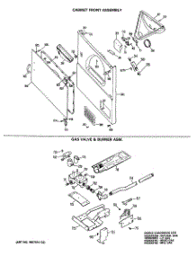 04 - Cabinet Front Assembly parts for Ge Dryer DRL1555RAL from AppliancePartsPros.com