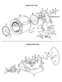 02 - Drum & Duct Asm. parts for Ge Dryer DRL2455KAL from AppliancePartsPros.com