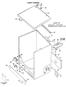 03 - Cabinet Assembly parts for Ge Dryer DRL2455KAL from AppliancePartsPros.com