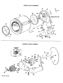 03 - Drum & Duct Assembly parts for Ge Dryer DRL2455MAL from AppliancePartsPros.com
