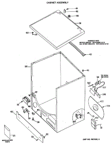 02 - Cabinet Assembly parts for Ge Dryer DRL2455MCL from AppliancePartsPros.com