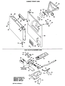 04 - Cabinet Front Asm. parts for Ge Dryer DRL2455MCL from AppliancePartsPros.com