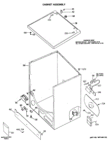 02 - Cabinet Assembly parts for Ge Dryer DRL2455RBL from AppliancePartsPros.com