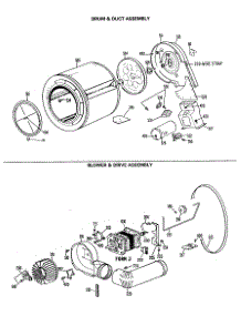 03 - Drum & Duct Assembly parts for Ge Dryer DRL2655RAL from AppliancePartsPros.com