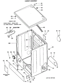 03 - Cabinet Assembly parts for Ge Dryer DRL2885KAL from AppliancePartsPros.com