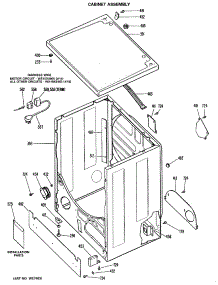 02 - Cabinet Assembly parts for Ge Dryer DRL2885KBL from AppliancePartsPros.com