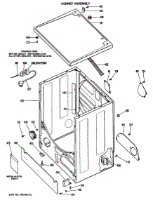 02 - Cabinet Assembly parts for Ge Dryer DRL2885MBL from AppliancePartsPros.com
