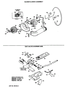 04 - Blower & Drive Assembly parts for Ge Dryer DRL2885MBL from AppliancePartsPros.com