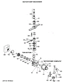 03 - Motor-Pump Mechanism parts for Ge Dishwasher GSC1120S02 from AppliancePartsPros.com