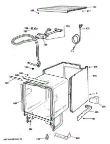 03 - Section3 parts for Ge Dishwasher GSC580S03 from AppliancePartsPros.com