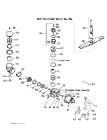 03 - Motor-Pump Mechanism parts for Ge Dishwasher GSC702-08 from AppliancePartsPros.com