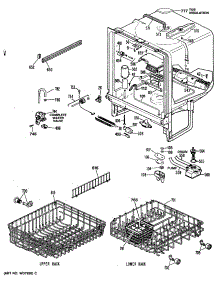 02 - Section2 parts for Ge Dishwasher GSC870M02 from AppliancePartsPros.com