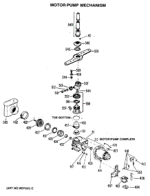 03 - Motor-Pump Mechanism parts for Ge Dishwasher GSC870M02 from AppliancePartsPros.com
