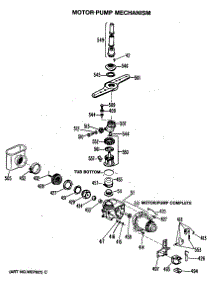 03 - Motor-Pump Mechanism parts for Ge Dishwasher GSC870M03 from AppliancePartsPros.com